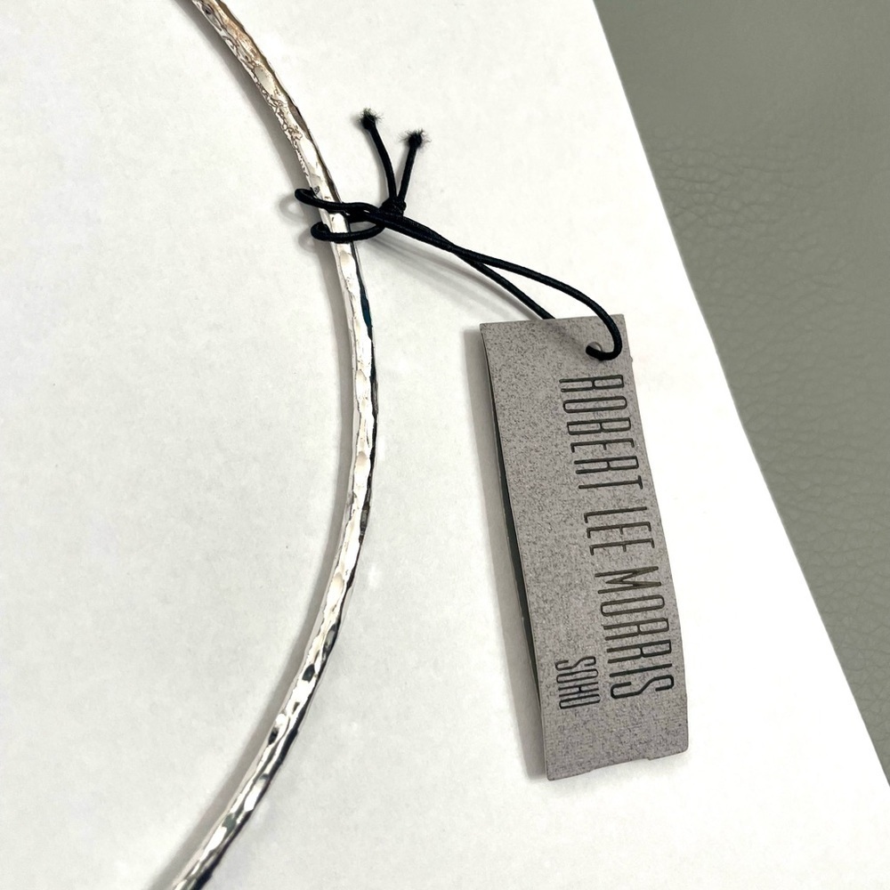 Vintage RLM Soho collar necklace modernist western rodeo silver tone NWT - Picture 5 of 10